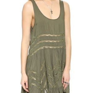 Free people intimately voile and lace trapeze slip